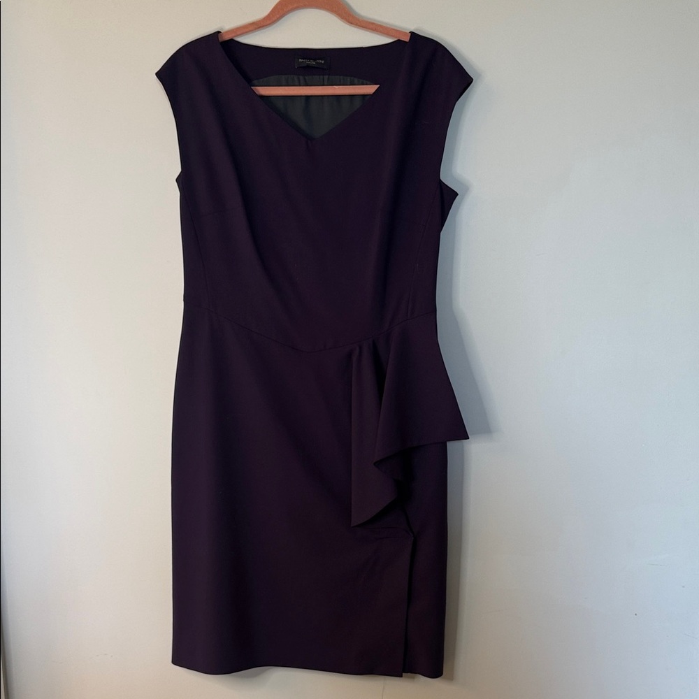 Piazza Sempione Deep Plum Midi Dress